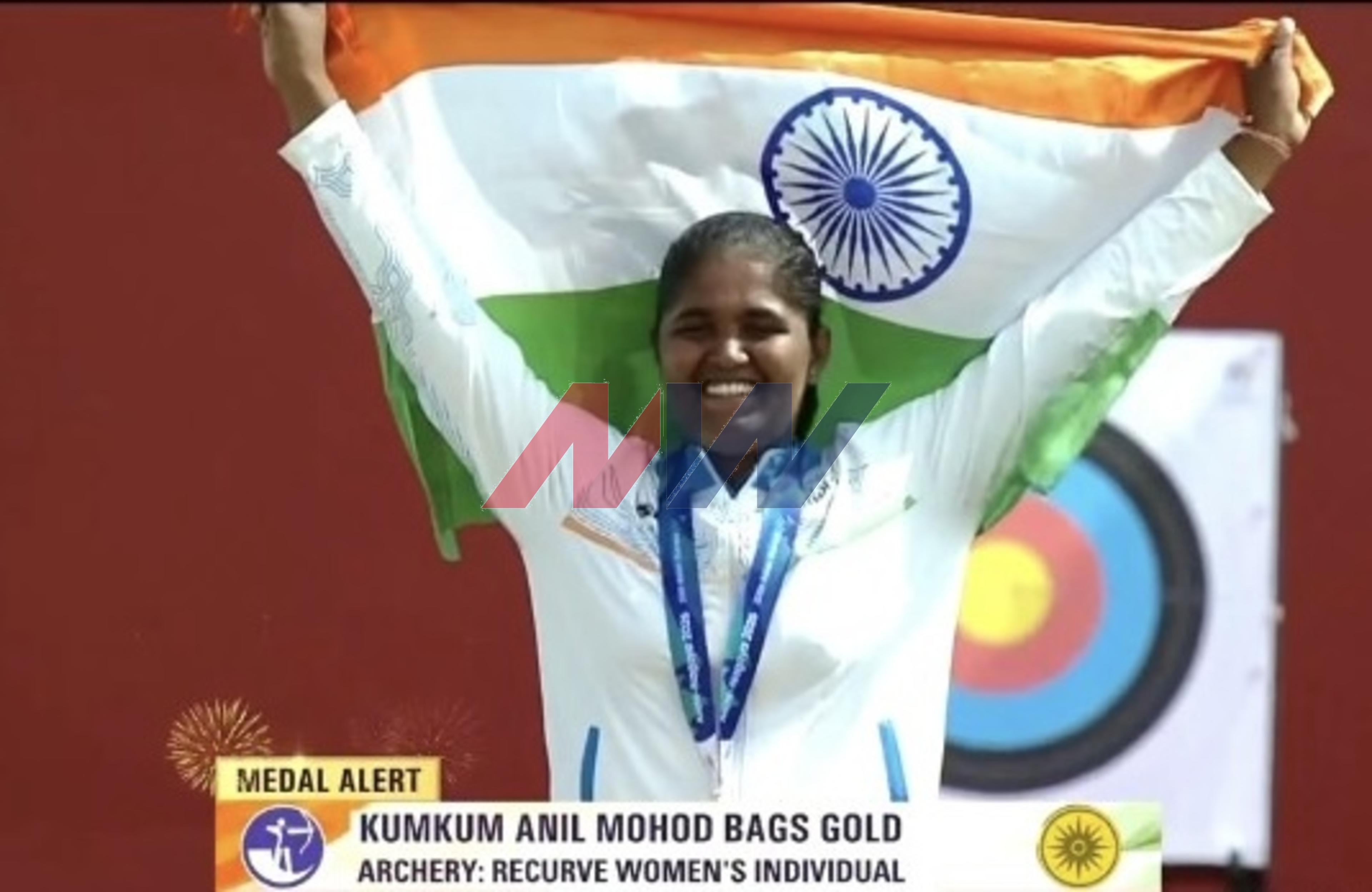 India’s Gold Rush Continues at Asian Games: Kumkum Mohod Creates Archery History