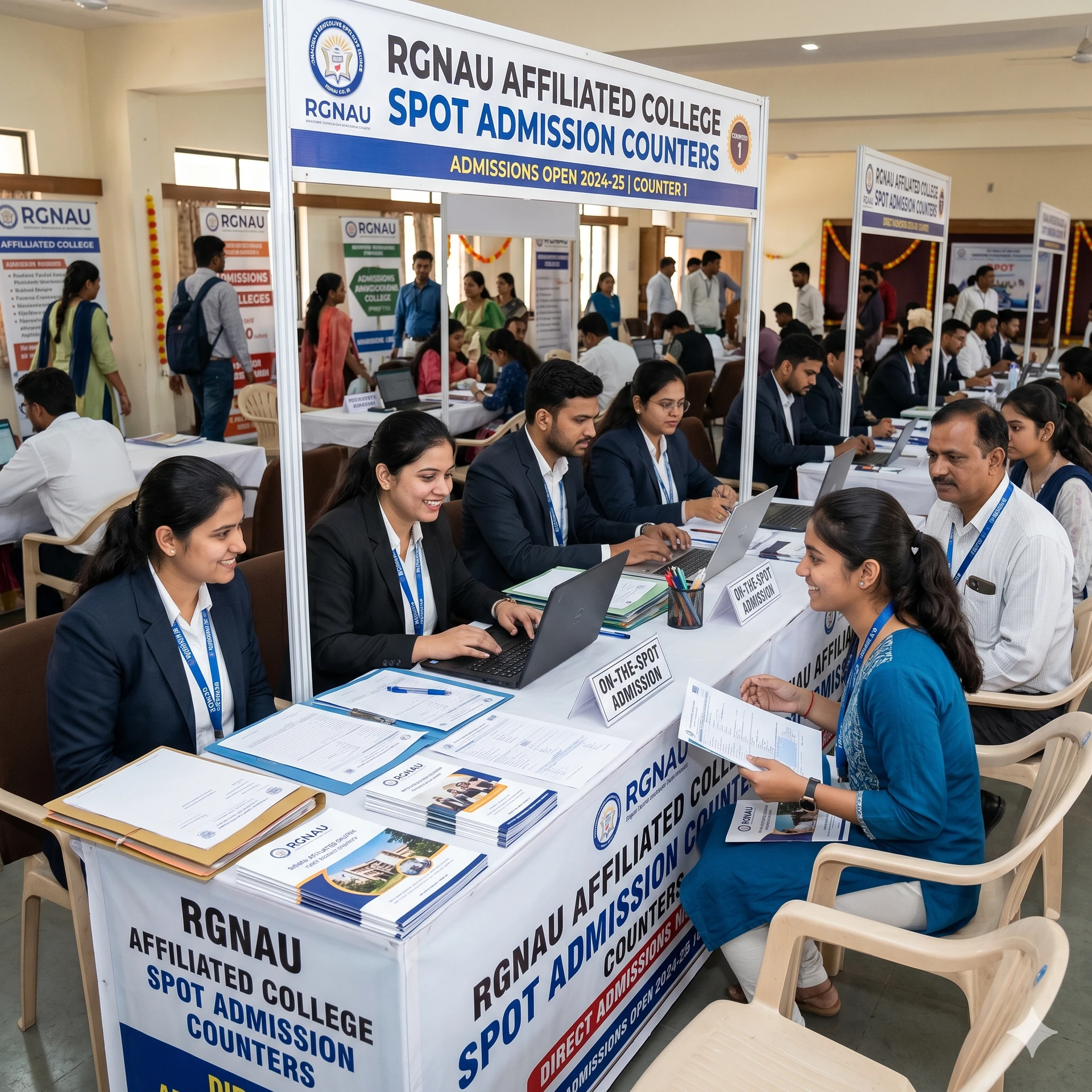 RGNAU Affiliated College Spot Admission Counters