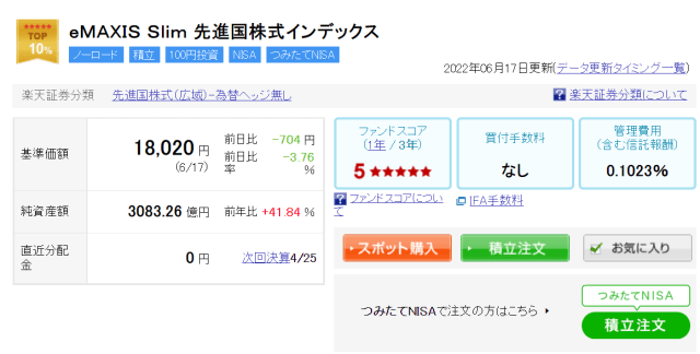 楽天証券楽天キャッシュ積立 width=640