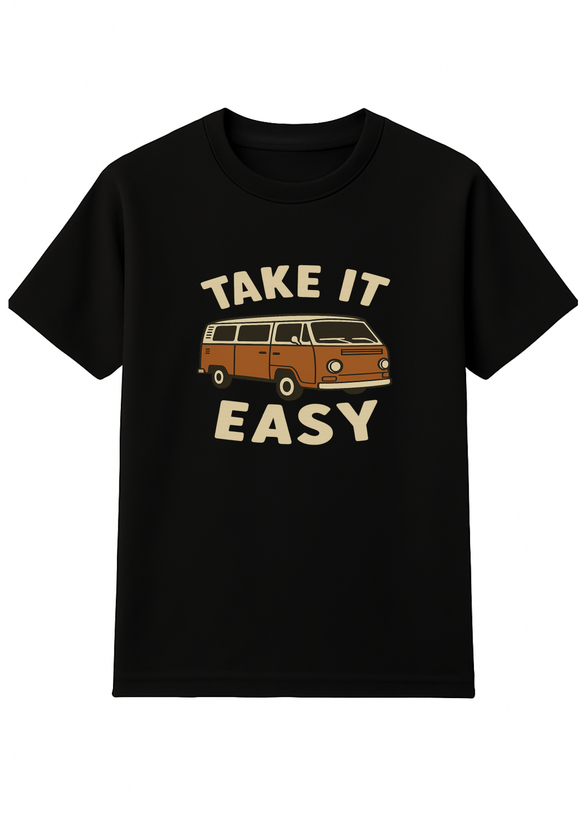 Chichore Black Printed Tshirt- Take it Easy Design 90% cotton