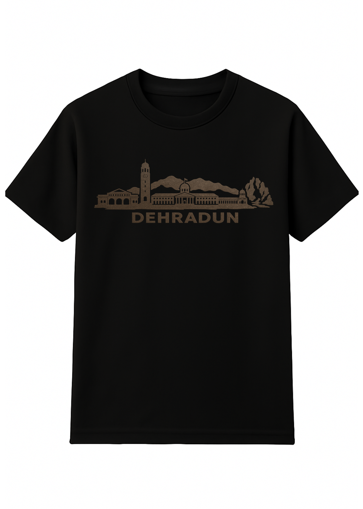 Dehradun FRI- Printed Black Tshirt 90% cotton 2