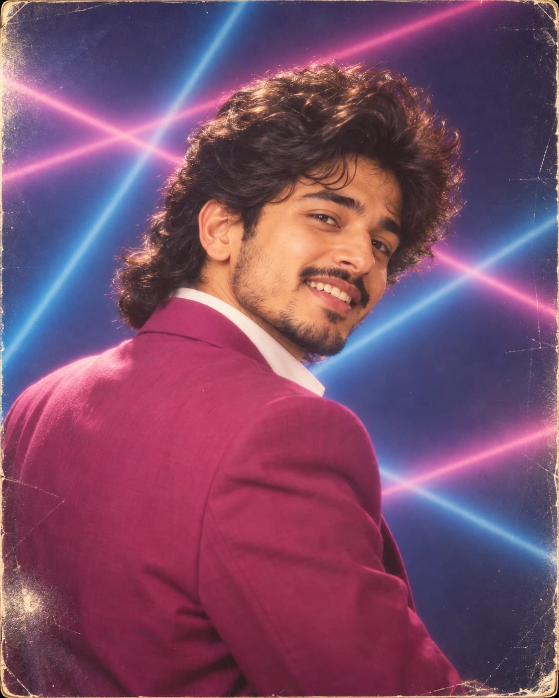 80s studio laser portrait – AI photo made with ChatGPT