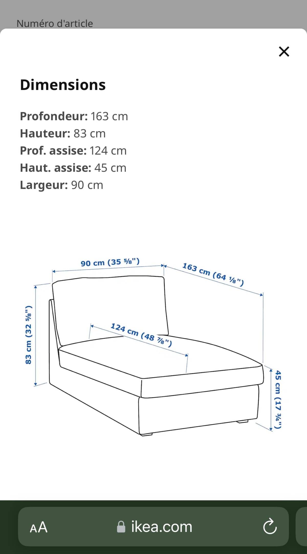 Canapé Ikea KIVIK