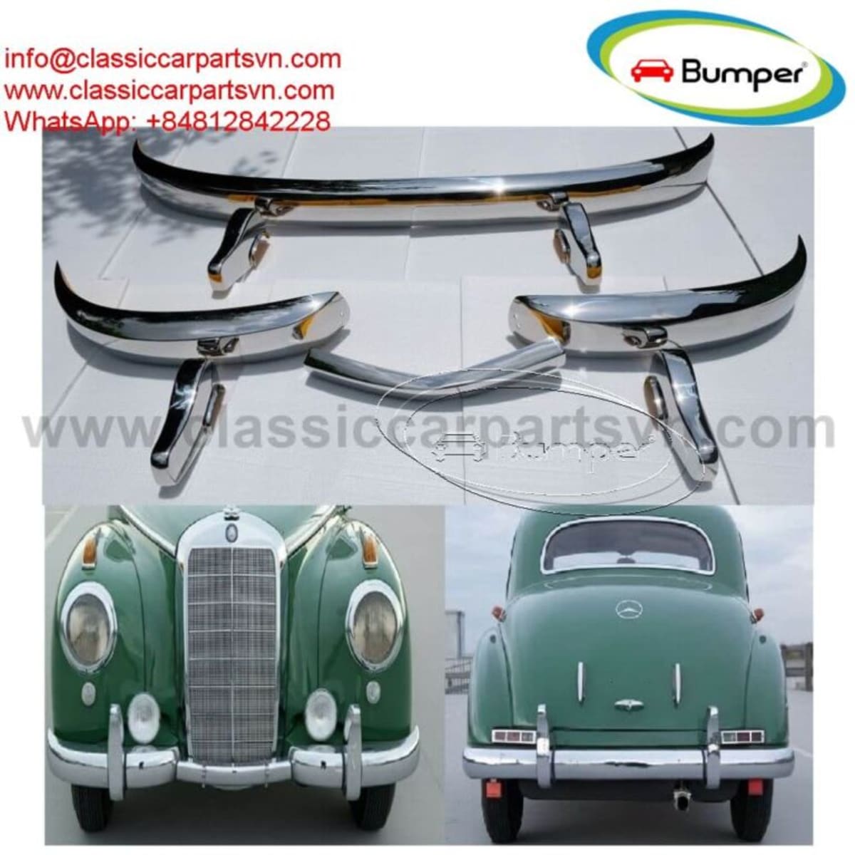 Mercedes Adenauer W186 (1951-1957) bumpers
