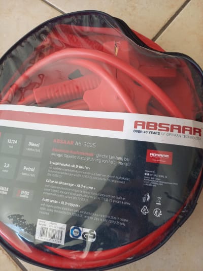 Starter Cables 25mm2 350A ABSAAR 3.5m
