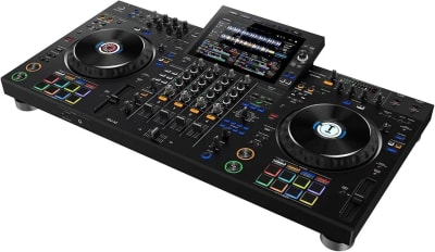 Pioneer DJ XDJ-AZ Professional 4-Deck All-in-One DJ System, 10.1-Inch Touchscreen, Built-in Wi-Fi, SonicLink Wireless Tech, Performance Pads & Beat FX – XDJAZ