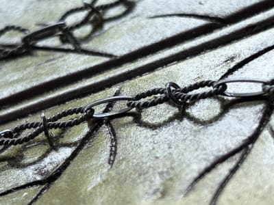 Collier vintage en argent – Maille travaillée ✨