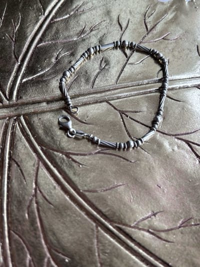 Bracelet vintage en argent 925 – Maille travaillée ✨