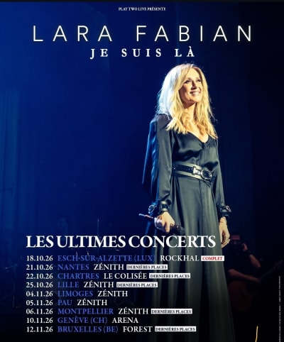 2 places de concert pour Lara Fabian