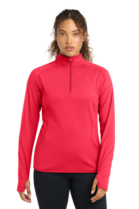 Sport-Tek Women's Sport Wick Stretch 1/4 Zip Pullover