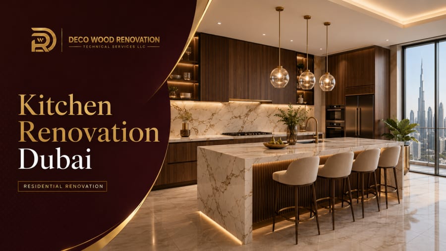 Kitchen renovation Dubai by Deco Wood Renovation