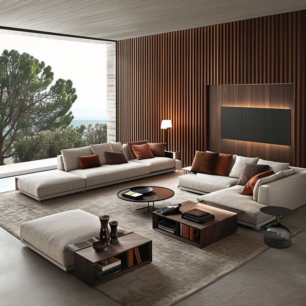Living Room Renovation Dubai interior concept by Deco Wood Renovation
