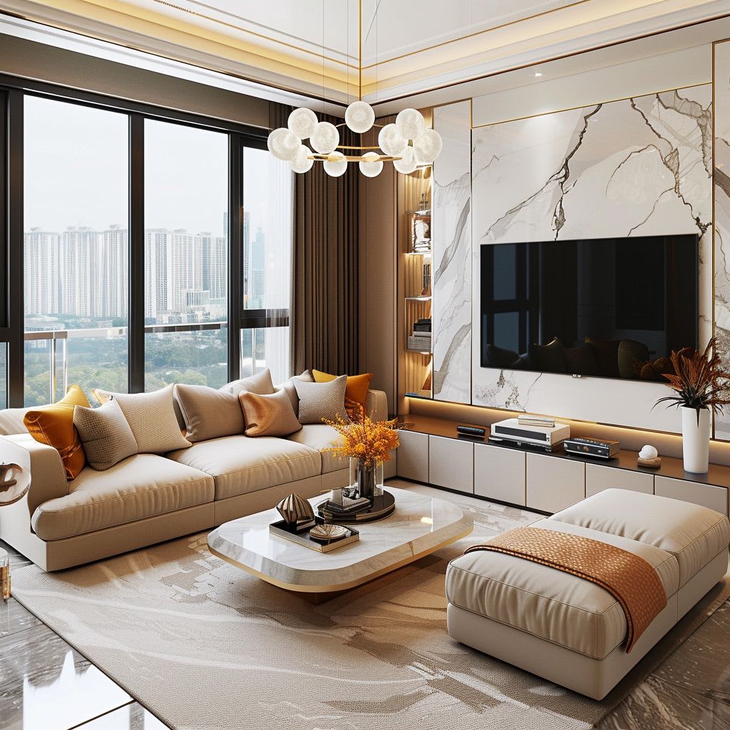 Apartment Renovation Ideas Dubai luxury living room concept by Deco Wood Renovation