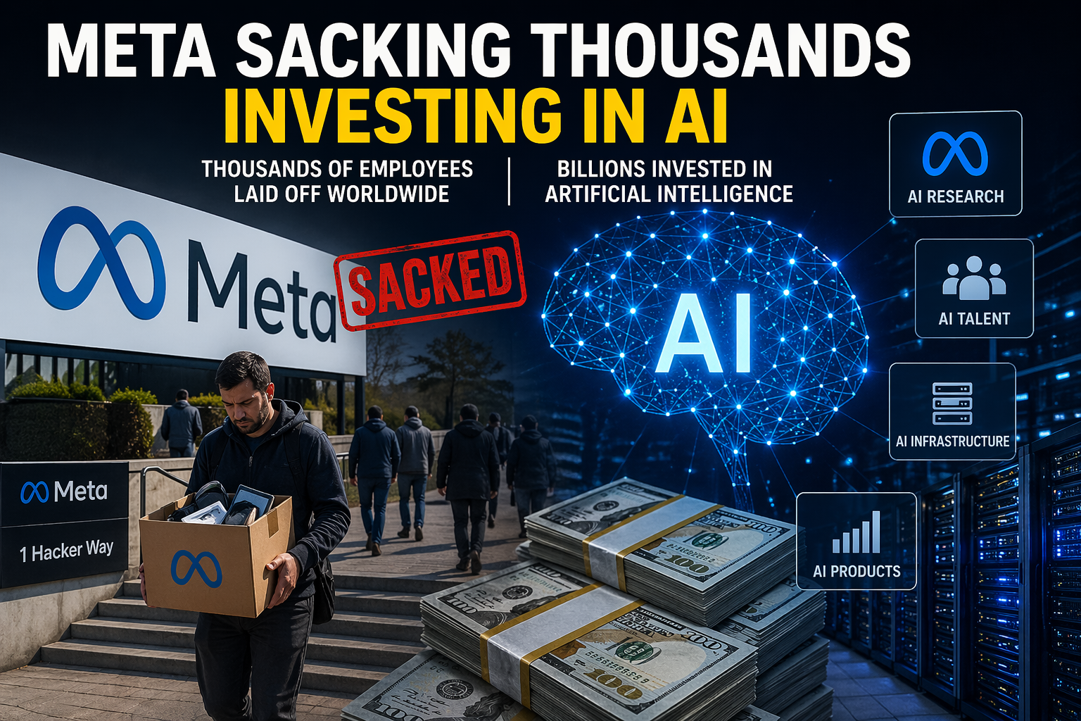 Meta to cut 10% of staff as it pours billions into AI