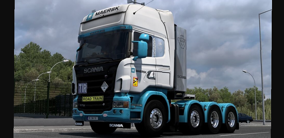 МОД Maersk Scania R 2009 skin v1.0 ДЛЯ EURO TRUCK SIMULATOR 2