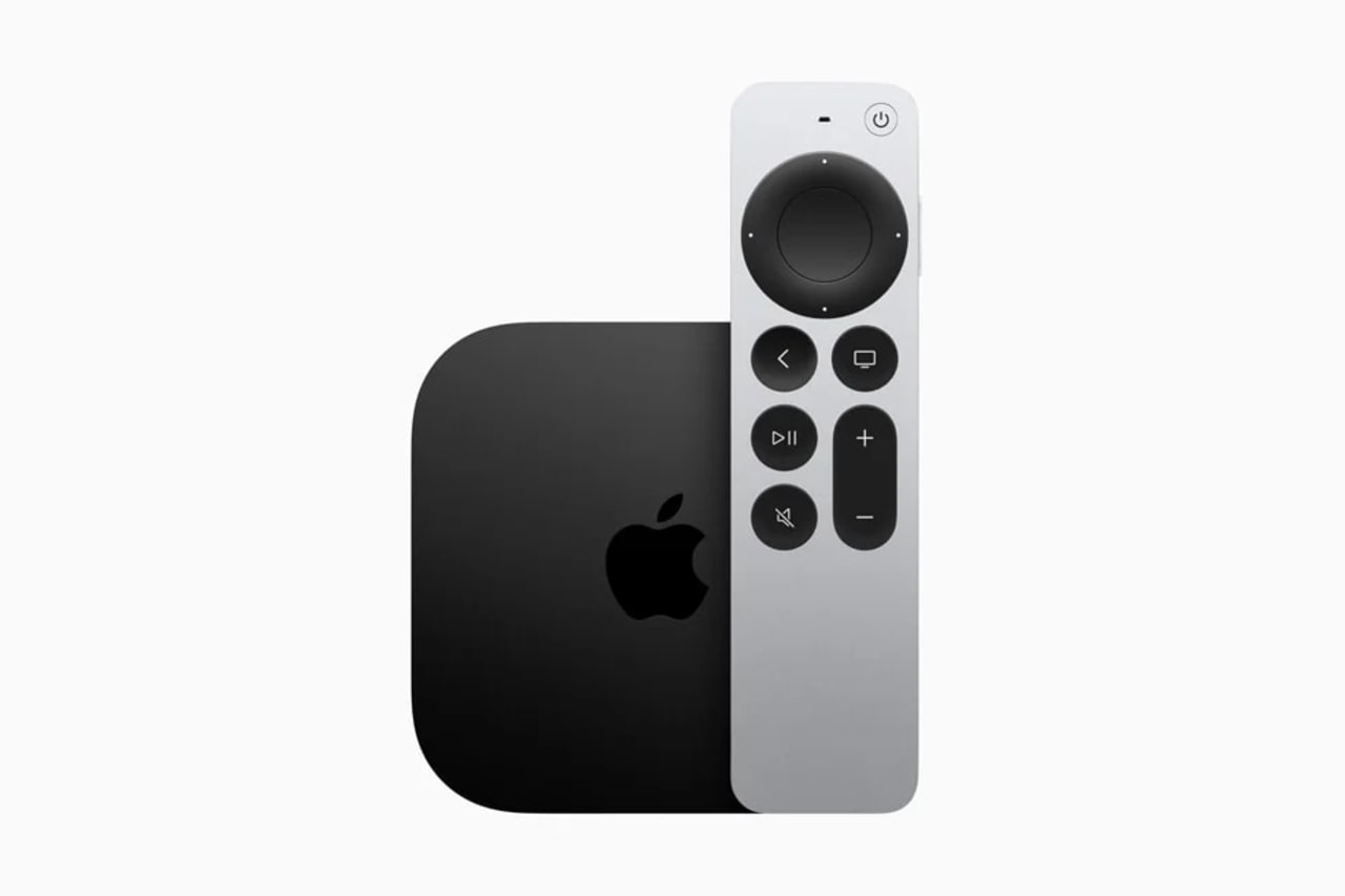 Apple TV 4K com Siri Remote, usado como hub do Apple Home para automação e privacidade