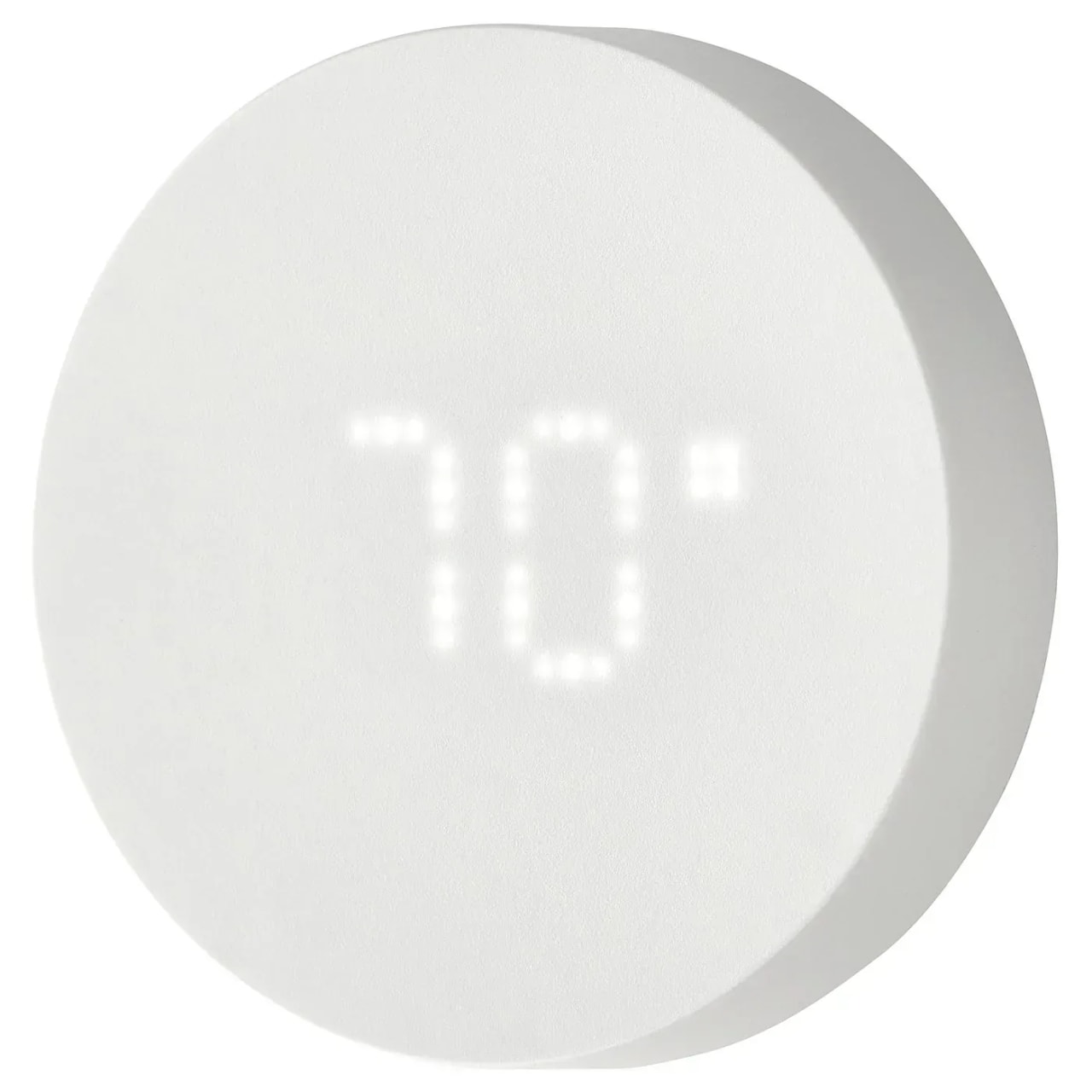 Sensor IKEA TIMMERFLOTTE de temperatura e umidade em fundo claro