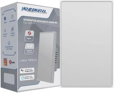 Interruptor Inteligente Zigbee Linha Topázio 1 Botão Branco