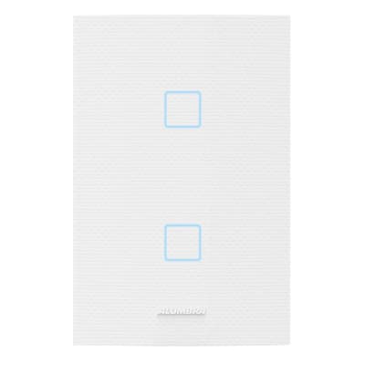 Interruptor Inteligente Wi-Fi Touch Alumbra Vivax 2 Módulos 4x2 Branco