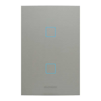 Interruptor Inteligente Wi-Fi Touch Alumbra Vivax 2 Módulos 4x2 Titanium