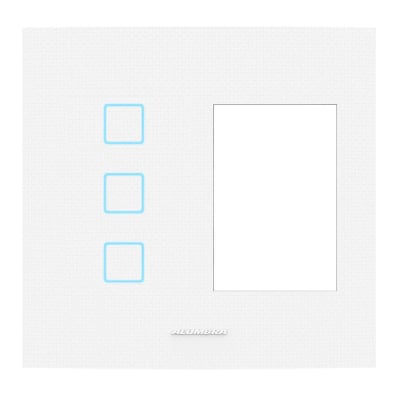 Interruptor Inteligente Wi-Fi Touch Alumbra Vivax 3 Módulos + 3 Postos 4x4 Branco