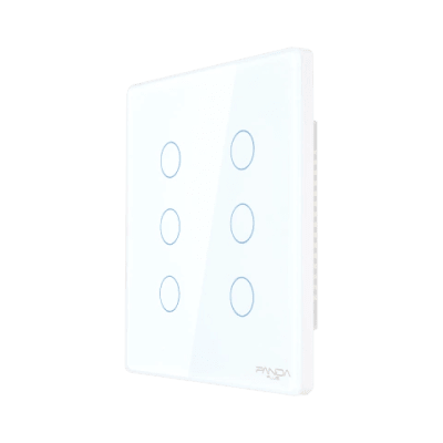 Interruptor Inteligente Panda Plus AMG-S06 Wi-Fi Touch 6 Botões