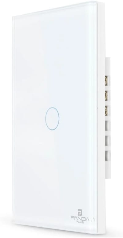 Interruptor Inteligente Panda Plus AMG-NS01 Wi-Fi Touch Sem Neutro 1 Botão