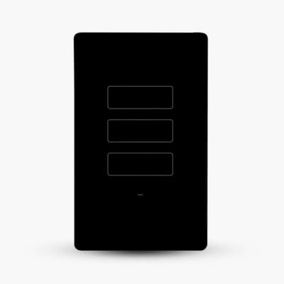 Interruptor Inteligente AGL Touch Wi-Fi 3 Teclas Preto
