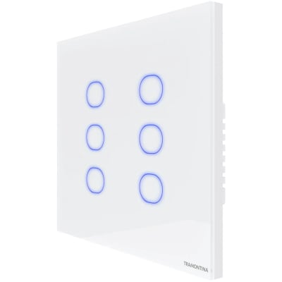 Interruptor Onne Touch Smart 4x4 Tramontina Branco com 6 Teclas