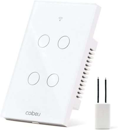 Interruptor Inteligente Wi‑Fi Coibeu MB304 4 Botões sem Neutro