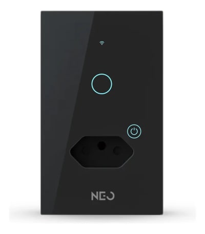 Interruptor Inteligente Neo Avant + Tomada Wi-Fi Uno Preto