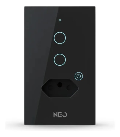 Interruptor Inteligente Neo Avant + Tomada Wi-Fi Duo Preto