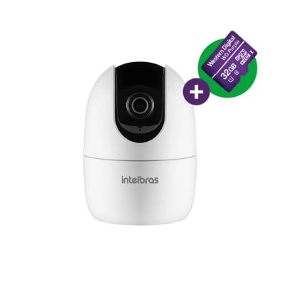 Câmera interna inteligente 3MP Wi-Fi 360° Intelbras iM4 3MP com microSD 32GB