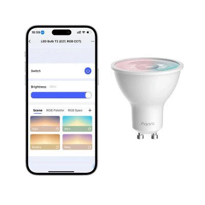 Aqara LB-L03D LED Bulb T2 GU10 Matter/Thread RGB CCT 4,9W