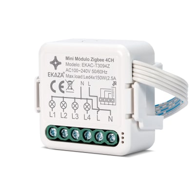 Ekaza Interruptor Mini Módulo Zigbee 3.0 4 Canais