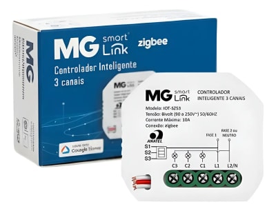 MarGirius Smart Link Controlador Inteligente Zigbee 3 Canais IOT-SZ53