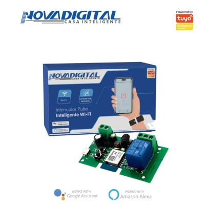 Novadigital Interruptor Pulso Inteligente Wi-Fi + RF 433 MHz PND-1C-RF