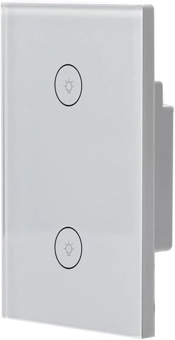 JWCom Smart Interruptor Inteligente Touch Wi-Fi RF 433 MHz 2 Botões Branco SA-RF268B