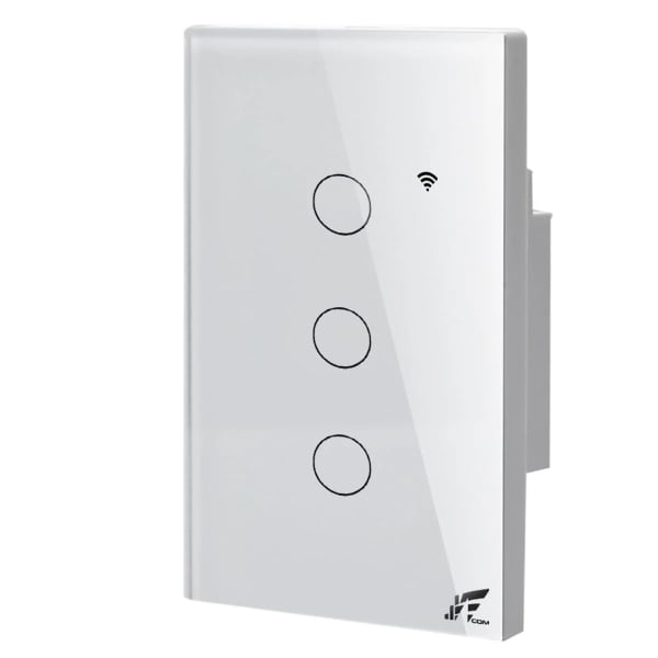 JWCom Smart Interruptor Inteligente Touch Zigbee 3 Botões Branco SA-ZG168C