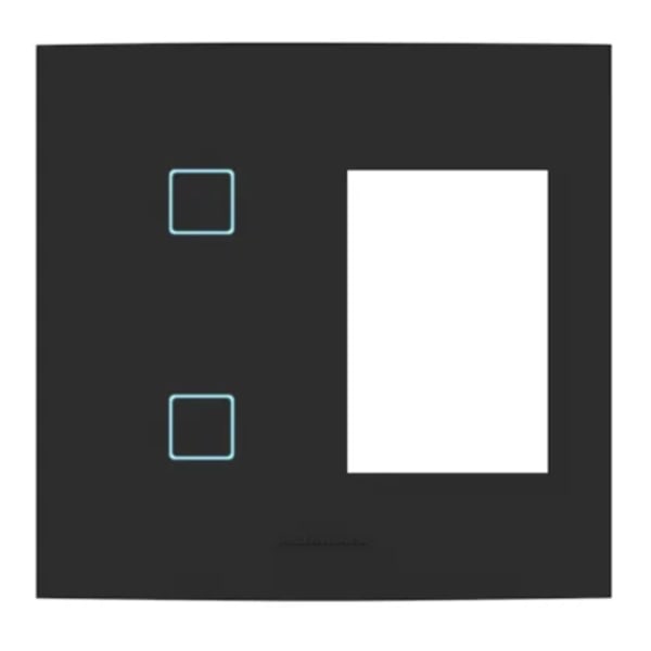 Interruptor Inteligente Wi-Fi Touch Alumbra Vivax 2 Módulos + 3 Postos 4x4 Preto Ébano