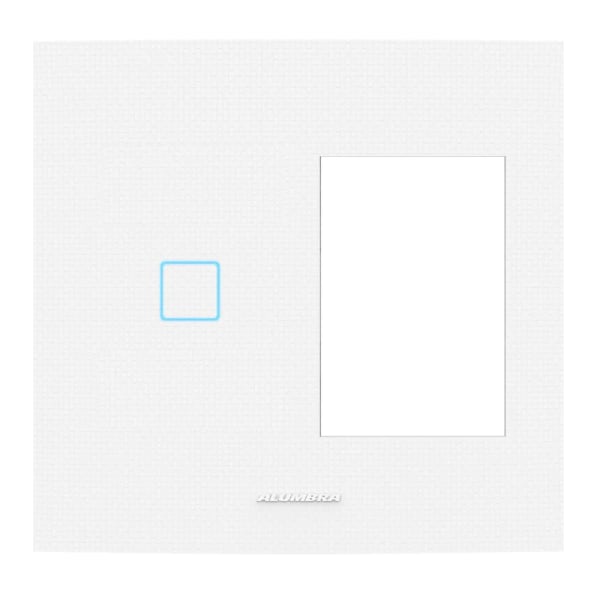 Interruptor Inteligente Wi-Fi Touch Alumbra Vivax 1 Módulo + 3 Postos 4x4 Branco