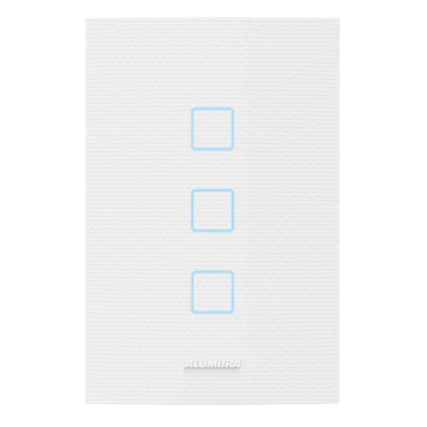 Interruptor Inteligente Wi-Fi Touch Alumbra Vivax 3 Módulos 4x2 Branco