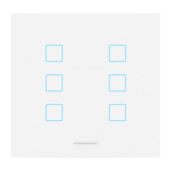 Interruptor Inteligente Wi-Fi Touch Alumbra Vivax 6 Módulos 4x4 Branco