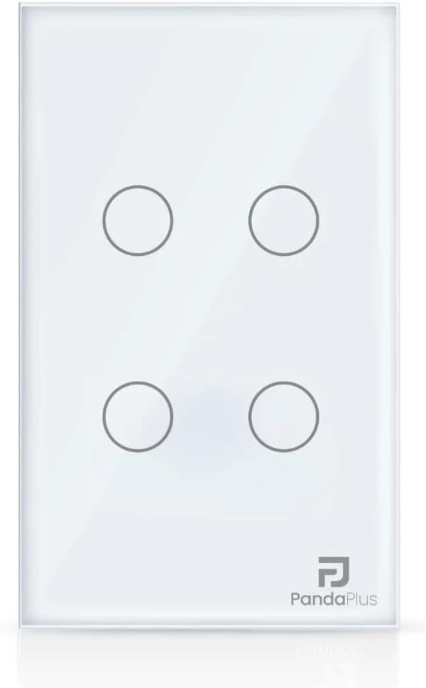 Interruptor Inteligente Panda Plus AMG-S04 Wi-Fi Touch 4 Botões
