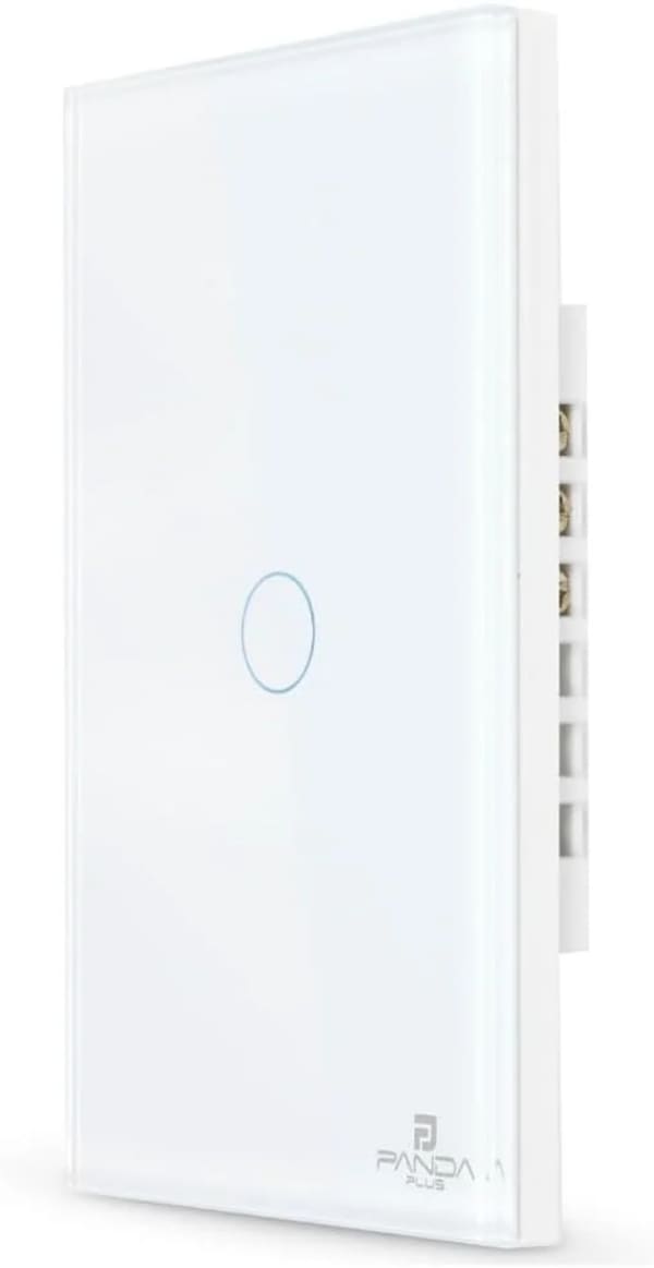 Interruptor Inteligente Panda Plus AMG-NS01 Wi-Fi Touch Sem Neutro 1 Botão