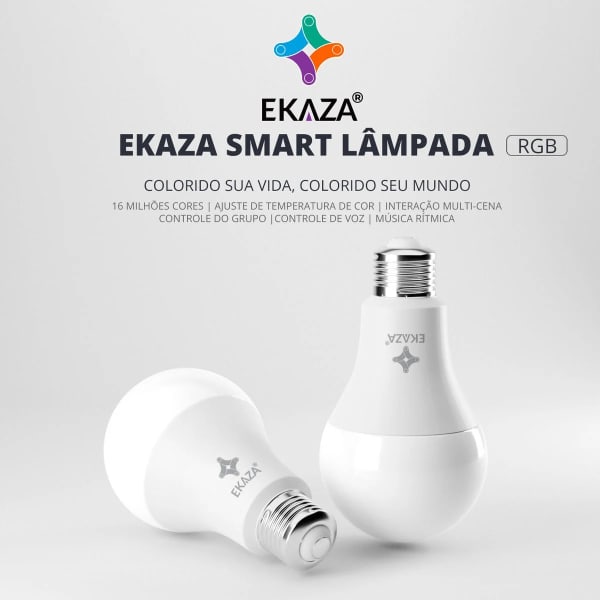 Ekaza EKGC-T261-E27 Lâmpada Inteligente RGBW Wi-Fi E27 12W