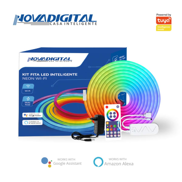 Novadigital CLW-NEON Kit Fita LED Dream Color NEON RGBIC Wi‑Fi 5m