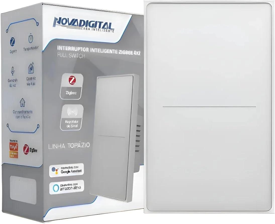Interruptor Inteligente Zigbee Linha Topázio 2 Botões Branco