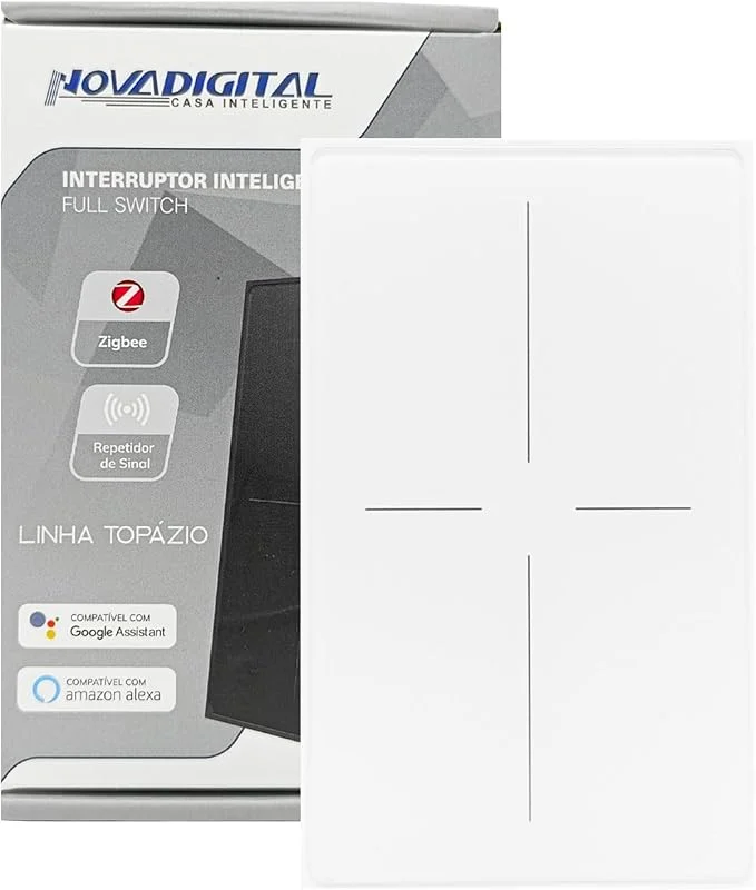 Interruptor Inteligente Zigbee Linha Topázio 4 Botões Branco