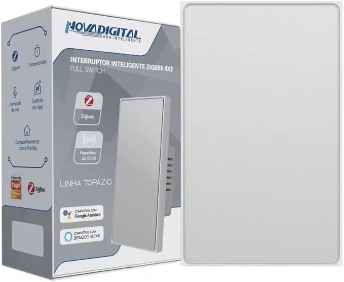 Interruptor Inteligente Zigbee Linha Topázio 1 Botão Branco